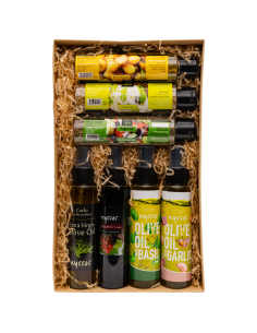 Nyssos Gift Pack – Olive Oil, Balsamic Vinegar & Spices